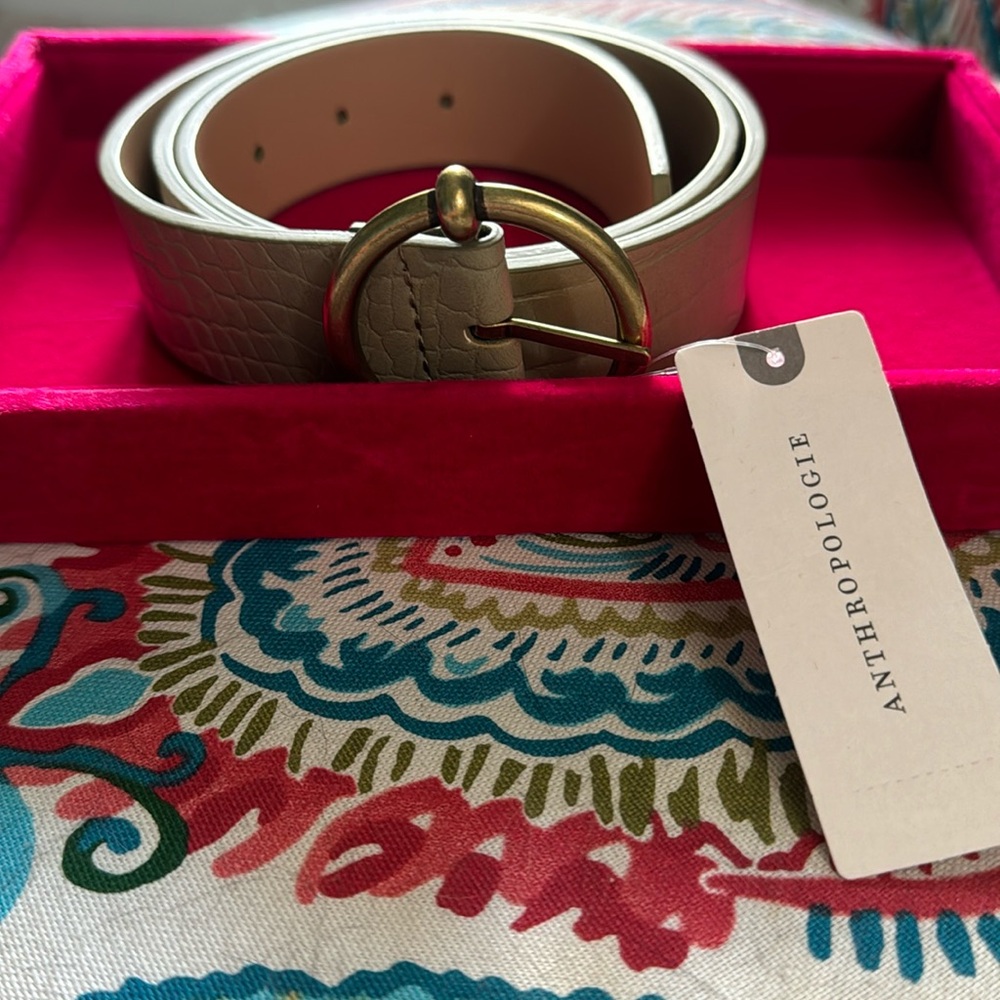 NWT Anthropologie Reptile Textured Belt - Picture 2 of 6